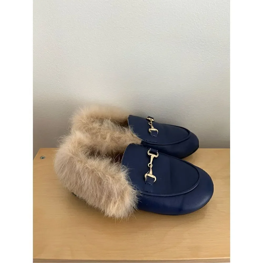 Little Legends Kids Slipper Loafer‎ with Fur girls shoes size 29 (11 US)